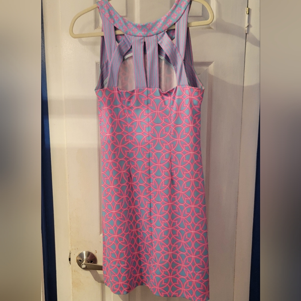 Gretchen Scott Designs Isosceles Dress in Blue and Pink